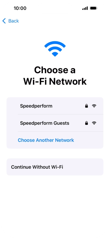 Press the required WiFi network. Press the required WiFi network.