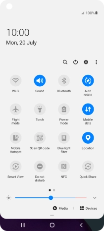 Press the settings icon.