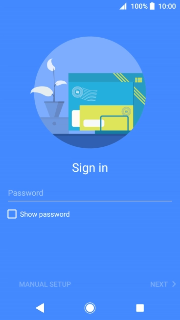 Press Password and key in the password for your email account.