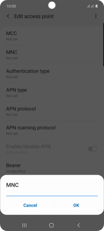 Key in 10 and press OK.