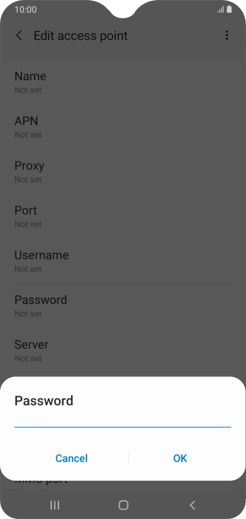 Key in password and press OK.