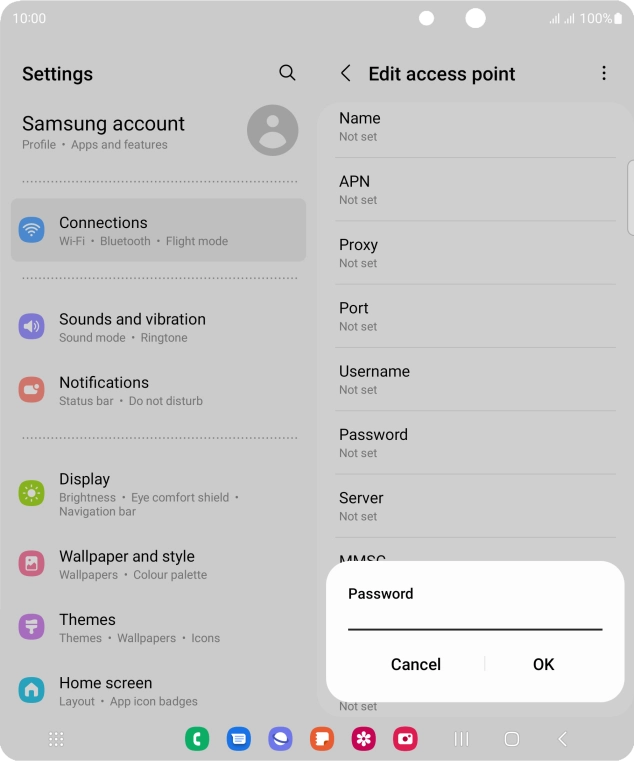 Key in password and press OK. Key in password and press OK.