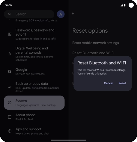 Press Reset.