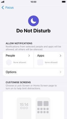 Press People and follow the instructions on the screen to select which contacts you would like to receive calls and notifications from when Do Not Disturb is turned on.