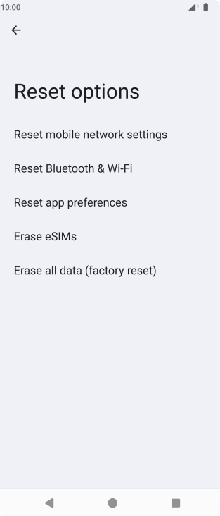 Press Reset mobile network settings.