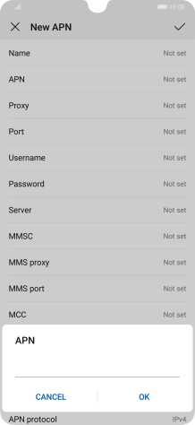 Key in wap.o2.co.uk and press OK.