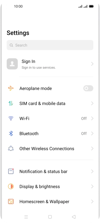 Press Wi-Fi.