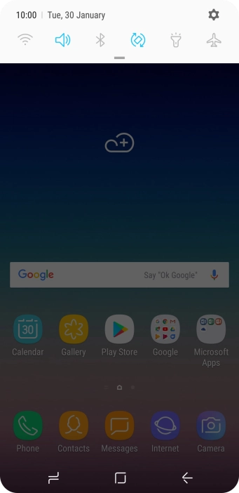 Press the settings icon.
