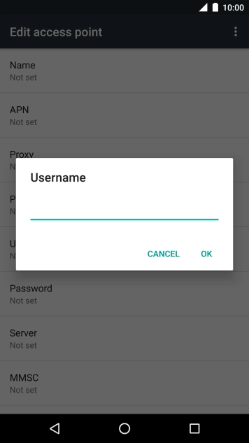 Key in o2wap and press OK.
