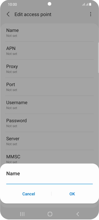 Key in O2 UK MMS and press OK.