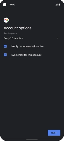 Press the drop down list below 'Sync frequency:'.
