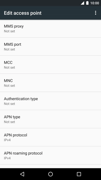 Press MMS proxy.