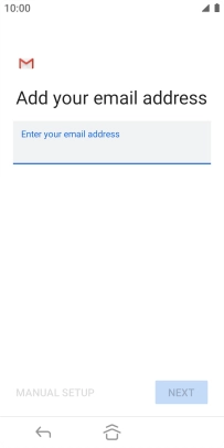 Press the field below 'Enter your email address' and key in your email address.