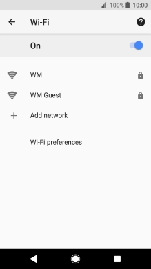 Press the required WiFi network.
