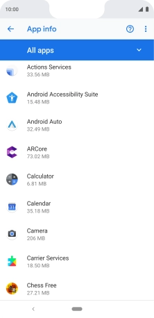 Press the required app.