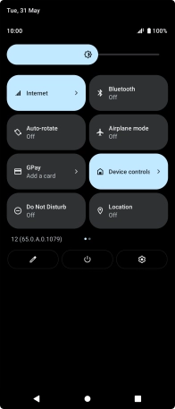 Press the settings icon.