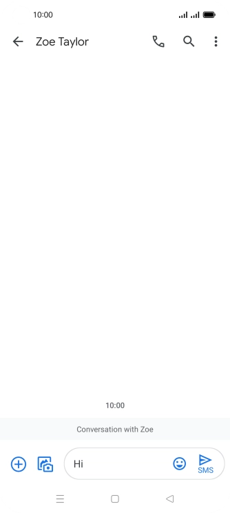 Press the send icon when you've finished your text message.
