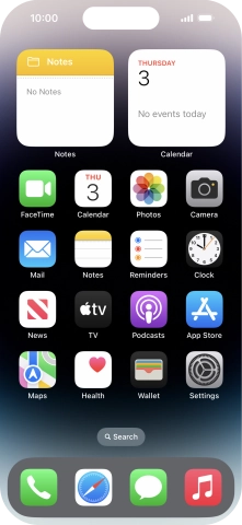When the phone is turned on, you can always see the battery power level. The larger the coloured section of the battery icon, the more remaining battery power.