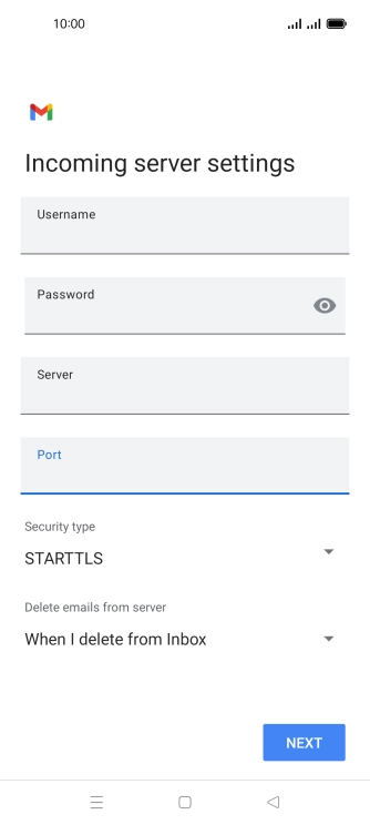 Press the drop down list below 'Security type'. Press the drop down list below 'Security type'.