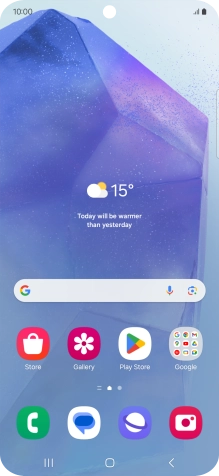 Slide your finger upwards on the screen.