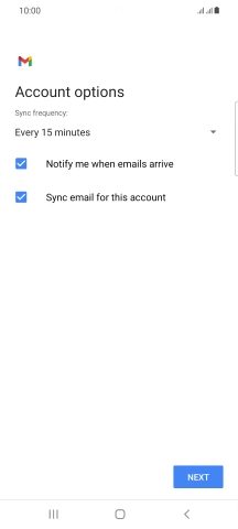 Press the drop down list below 'Sync frequency:'.
