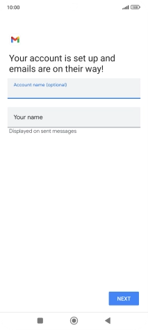 Press Your name and key in the required sender name.