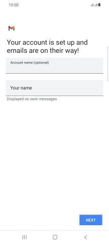 Press the field below 'Account name (optional)' and key in the required name.