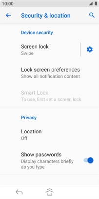 Press Screen lock.