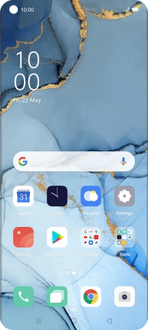 Slide two fingers downwards starting from the top of the screen.