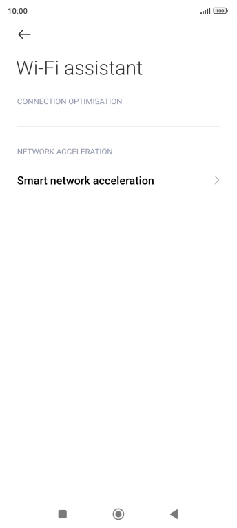 Press Smart network acceleration.