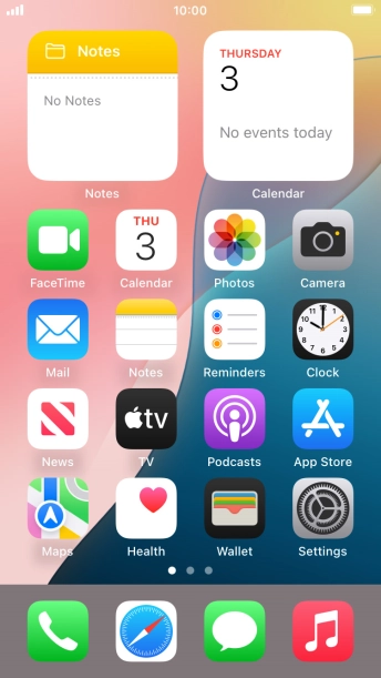 Slide your finger right on the screen to open the widget menu.