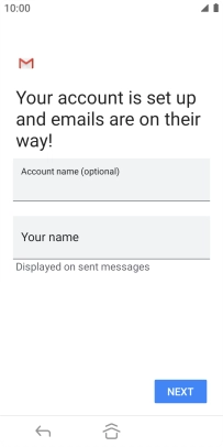 Press the field below 'Account name (optional)' and key in the required name.