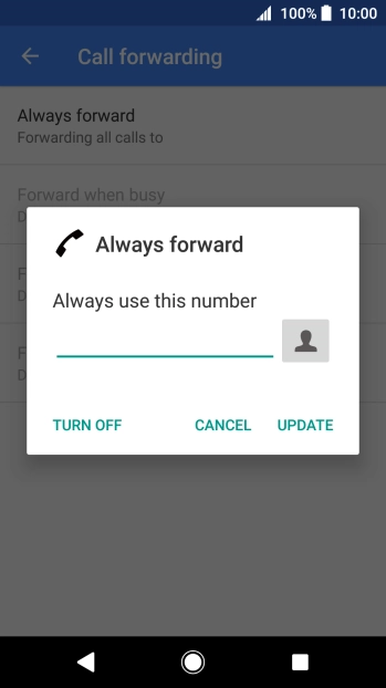 Press TURN OFF.