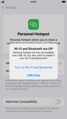 If WiFi is turned off, press Turn on Wi-Fi and Bluetooth.