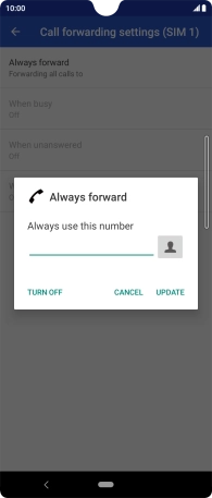 Press TURN OFF.