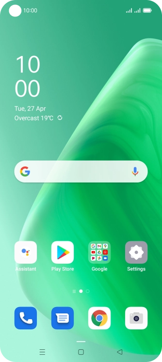 Press the message icon.