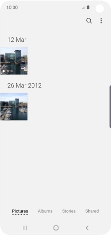 Press Albums and go to the required folder.