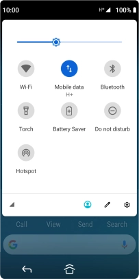 Press the settings icon.