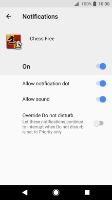 Press the indicator to turn the function on or off.