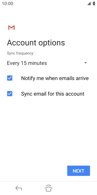 Press the drop down list below 'Sync frequency:'.