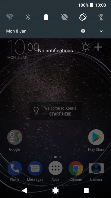 Press the settings icon.