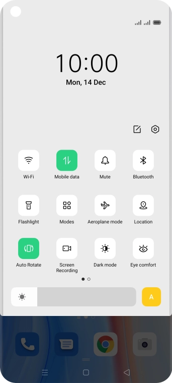 Press the settings icon.