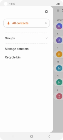 Press Manage contacts.