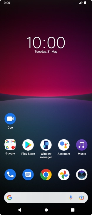 Slide two fingers downwards starting from the top of the screen.