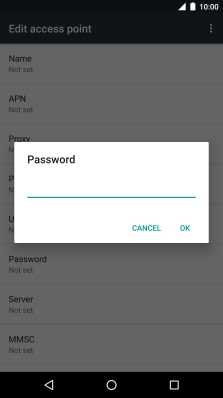 Key in password and press OK.