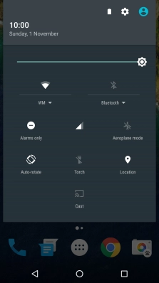 Press the settings icon.