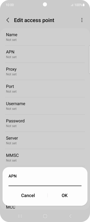 Key in wap.o2.co.uk and press OK.
