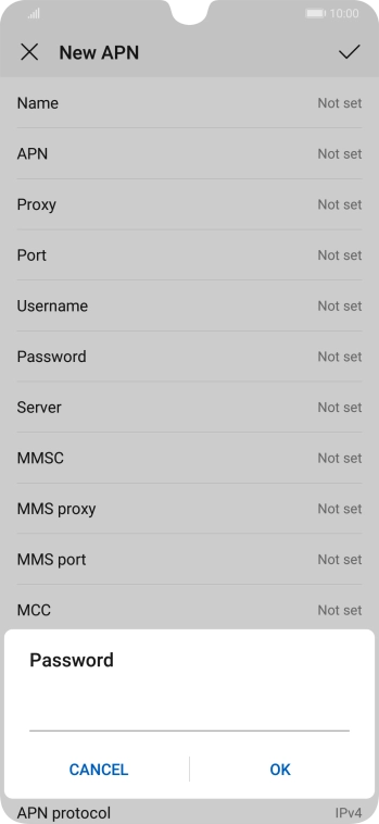 Key in password and press OK.