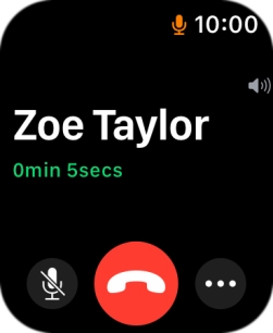 Press the end call icon.