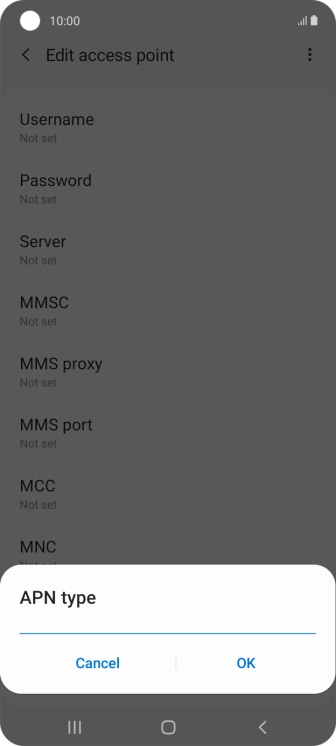 Key in mms and press OK.